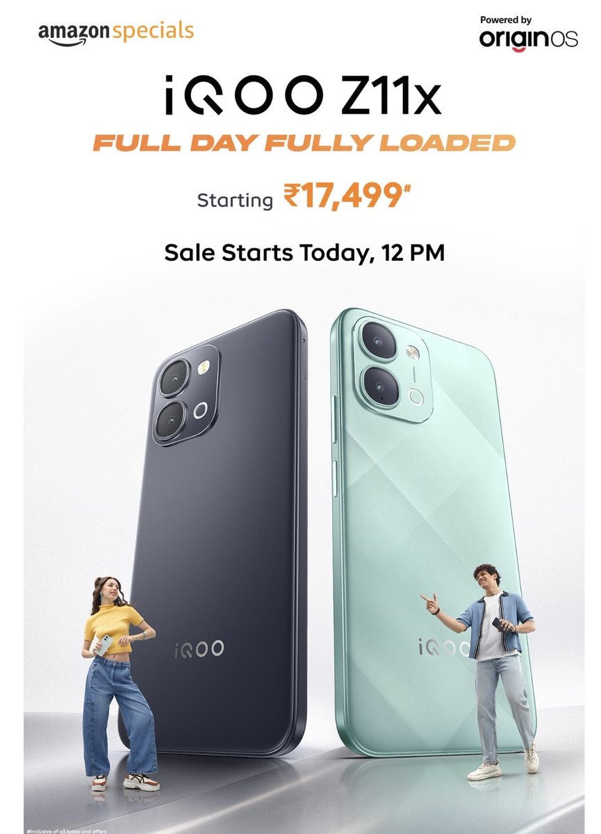 Mobile_deals_RS's tweet photo. IQOO Z11x k liye kon kon excited hai?
#iQOOZ11xLaunch #LaunchingNow #AmazonSpecials #iQOOZ11x https://t.co/mWs12gyFdB