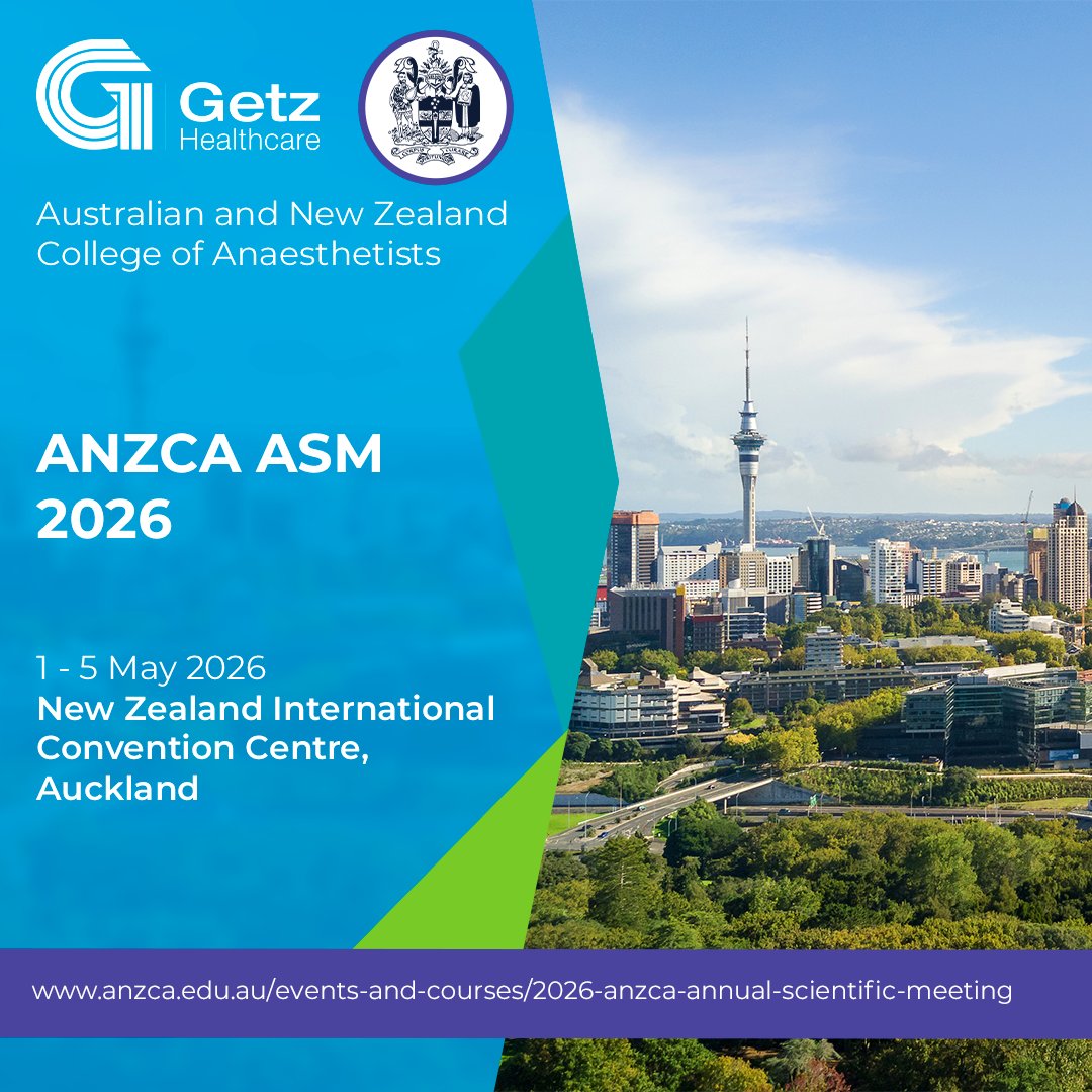 Join us at the ANZCA Annual Scientific Meeting from 1–5 May.

Connect with the Getz Healthcare team to learn more about our innovative technologies from <a href="/BeyondAirInc/">Beyond Air®</a>, Belmont Medical Technolgies and ThoraTech.  

More info:
au.getzhealthcare.com/news/events/20…

#ANZCA #ASM2026 #Anaesthesia