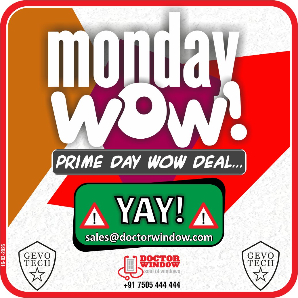 DOCTORWINDOW_IN's tweet image. 𝗪𝗢𝗪 𝗗𝗘𝗔𝗟 𝗔𝗟𝗘𝗥𝗧!
Get premium-quality products at affordable prices – only with @DOCTORWINDOW_IN 

Contact @DOCTORWINDOW_IN  at +𝟗𝟏 𝟕𝟓𝟎𝟓 𝟒𝟒𝟒 𝟒𝟒𝟒 or email at 𝗶𝗻𝗳𝗼@𝗱𝗼𝗰𝘁𝗼𝗿𝘄𝗶𝗻𝗱𝗼𝘄.𝗰𝗼𝗺

#doorroller #dooraccessories #doctorwindow #soulofwindows