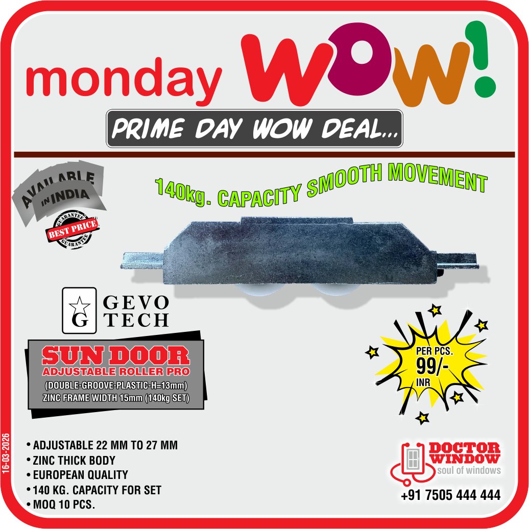 DOCTORWINDOW_IN's tweet image. 𝗪𝗢𝗪 𝗗𝗘𝗔𝗟 𝗔𝗟𝗘𝗥𝗧!
Get premium-quality products at affordable prices – only with @DOCTORWINDOW_IN 

Contact @DOCTORWINDOW_IN  at +𝟗𝟏 𝟕𝟓𝟎𝟓 𝟒𝟒𝟒 𝟒𝟒𝟒 or email at 𝗶𝗻𝗳𝗼@𝗱𝗼𝗰𝘁𝗼𝗿𝘄𝗶𝗻𝗱𝗼𝘄.𝗰𝗼𝗺

#doorroller #dooraccessories #doctorwindow #soulofwindows