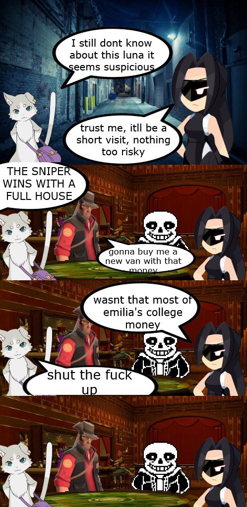 mamizersmitt's tweet photo. @BloodfiendSel this is all your idea

Anyway I made an Absolutenutcase/fouridiots type comic

I needed to rep Gwain saga somehow https://t.co/7V0VoasMR9