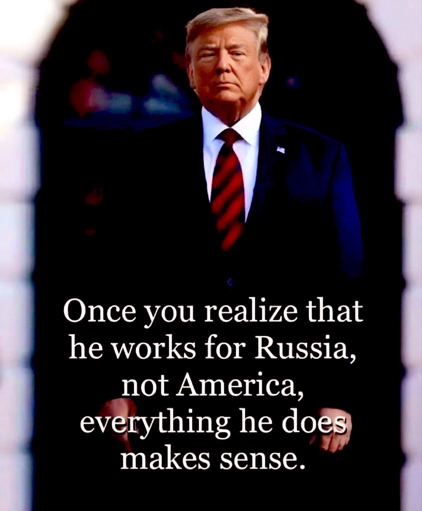 <a href="/allenanalysis/">Brian Allen</a> <a href="/Jubilee4CHANGE/">Jubilee4Change 📎 (She/Her)</a> Trump works for Putin. 

Pass it on.