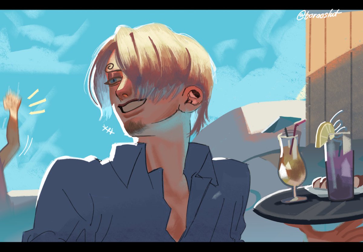 práctica de color y sombra #sanji #ONEPIECE