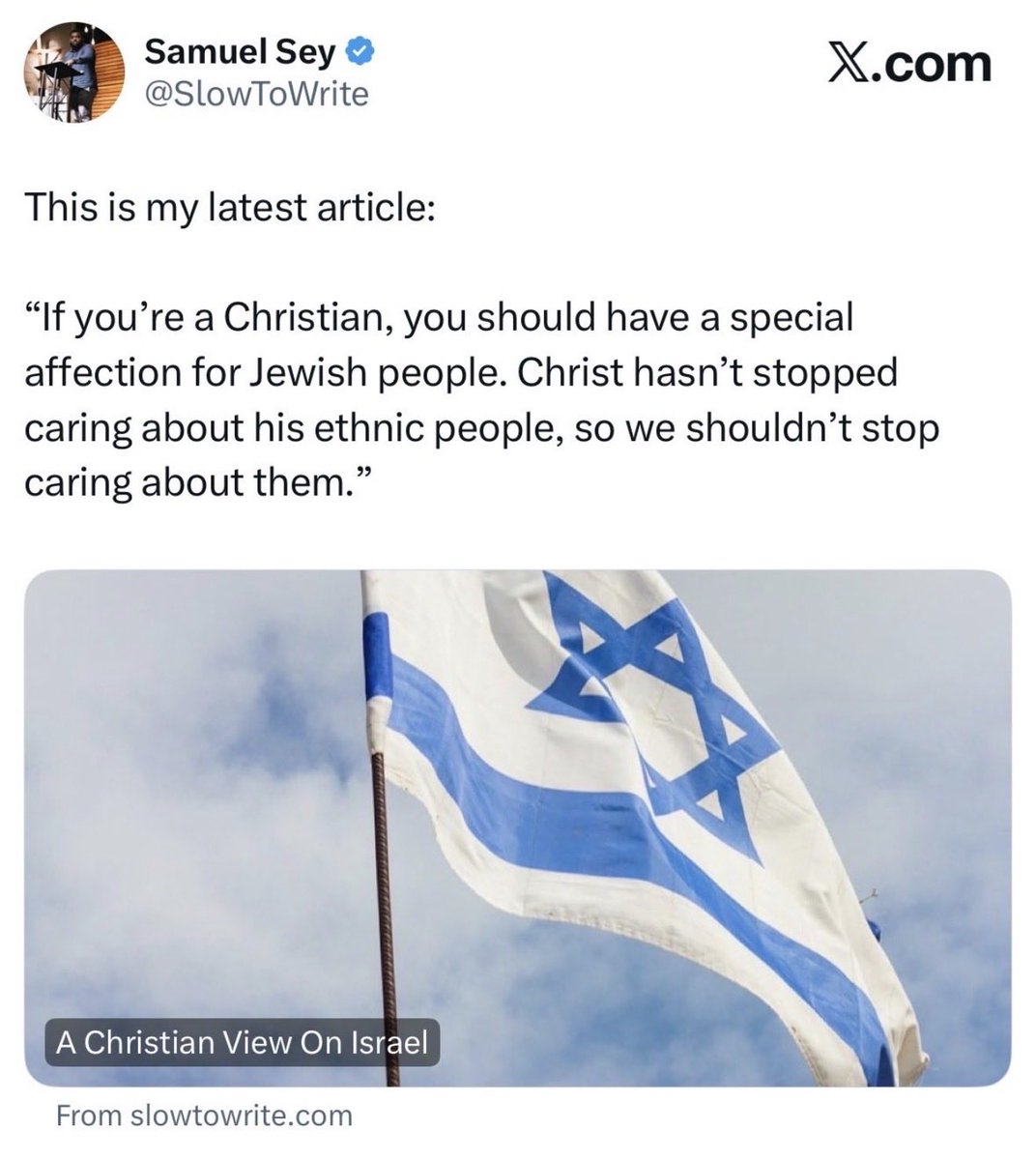 Let’s get the record straight:
•  The Jewish era ended in 70 AD.
•  Temple worship ended in 70 AD.
•  The ancient Jewish nation ended in 70 AD.
•  Modern Israel is not Biblical Israel.
•  Christians aren’t required to support Ashkenazi or Sephardi Jews, nor state of Israel.
