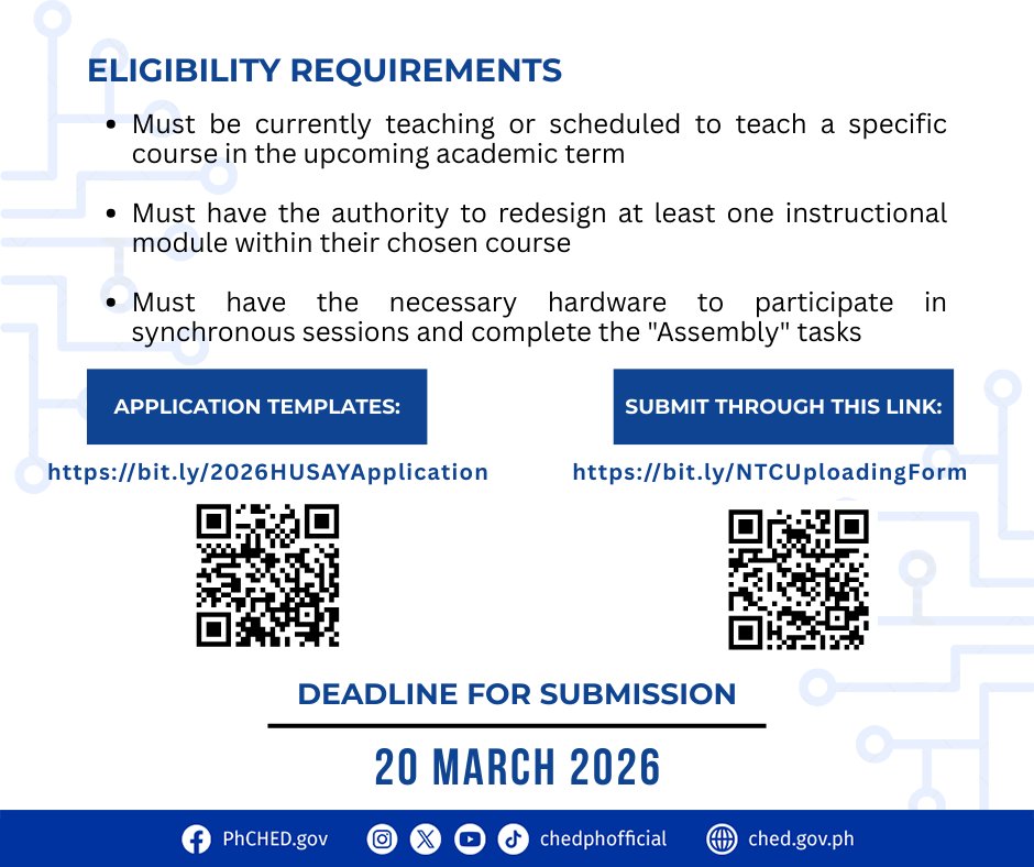 Commission on Higher Education (CHED) tweet media