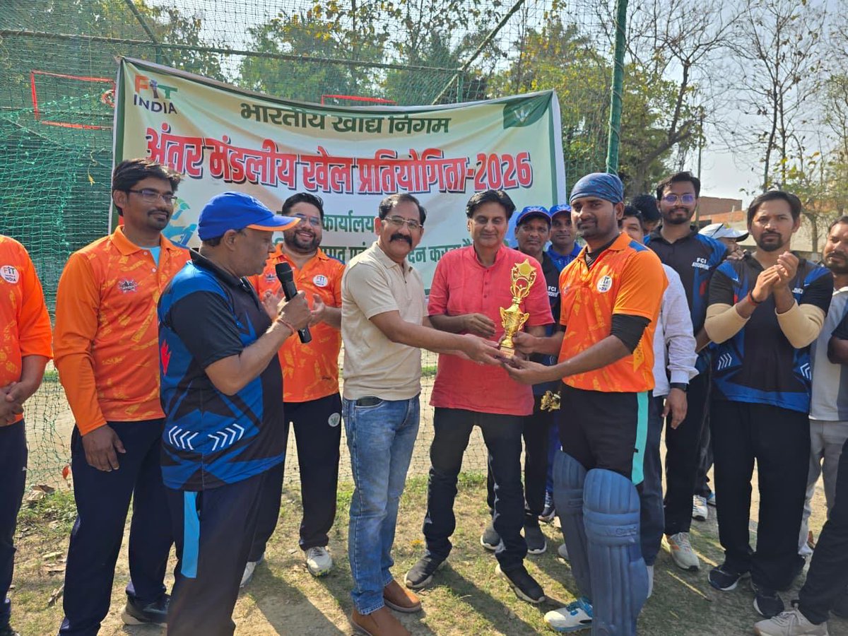 FciLucknow's tweet photo. on 15.03.2026, Nail Biting match held between DO Ayodhya and DO Lucknow at Ayodhya Ground. Divisional Manager, DO Ayodhya and Divisional Manager,  DO Lucknow were present throughout the match and supported both teams. DO Lucknow won the match and entered Semi-finals. https://t.co/FhnttXh8zU