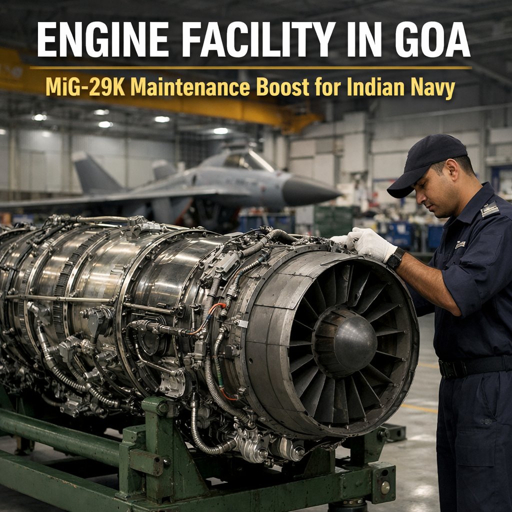 IndianDefenceT's tweet image. India has established a new RD-33MK engine preservation facility in Goa that allows the Indian Navy to maintain and preserve MiG-29K carrier fighter engines domestically, improving maintenance efficiency and fleet readiness.

#IndianNavy #MiG29K #RD33MK #NavalAviation