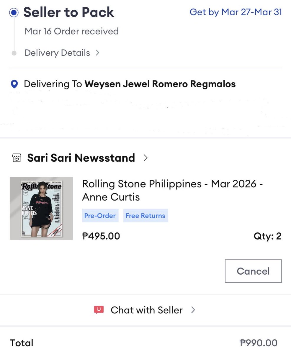 wchecenjewel's tweet photo. Secured my copy of the Rolling Stone magazine cover of @annecurtissmith!! 🫣 

Anything for you, ate!! Excited for Nina Manigan era ❤️‍🔥

#RollingStonePH https://t.co/yz1sg2lUqd