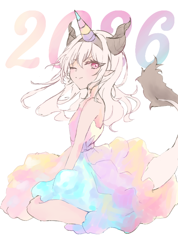 aruru_dragon's tweet photo. カナダいたときに描けないって苦戦してた年賀イラスト
うま年なのでユニコーン衣装身に着けてみた！
絵柄が定まらず、ipadをうまく使えずでえ困った記憶..笑

2026年は絵もゲームも好きなことたくさんしたいな～！
絵柄が一定で定まりたい年！

今年もよろしくお願いしまっす✨
#絵描き https://t.co/HJmtPK33ue