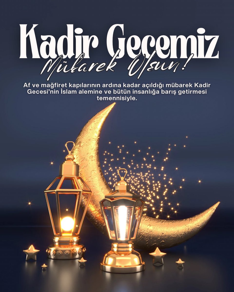 YakupCoskun44's tweet photo. 🌙 Kadir Gecesi’nin rahmeti, bereketi ve huzuru üzerimize olsun.  
Bin aydan daha hayırlı olan bu mübarek gecede edilen tüm duaların kabul olmasını diliyorum. Rabbim kalplerimize huzur, sofralarımıza bereket, hayatımıza hayırlar nasip etsin.  

#KadirGecesi #HayırlıKandiller https://t.co/coK2b8vk2W