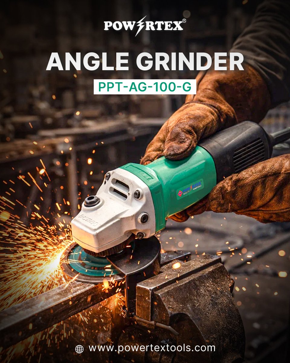 Powertex_tools's tweet image. Powertex Angle Grinder – PPT-AG-100-G

⚙️ Key Specifications:

✅ Compact &amp;amp; easy to handle
✅ Powerful motor for heavy-duty work
✅ Smooth grinding &amp;amp; cutting performance

📞 +91 9704124724
🌐 powertextools.com
.
.
#AngleGrinder #AngleGrinderPPTAG100G