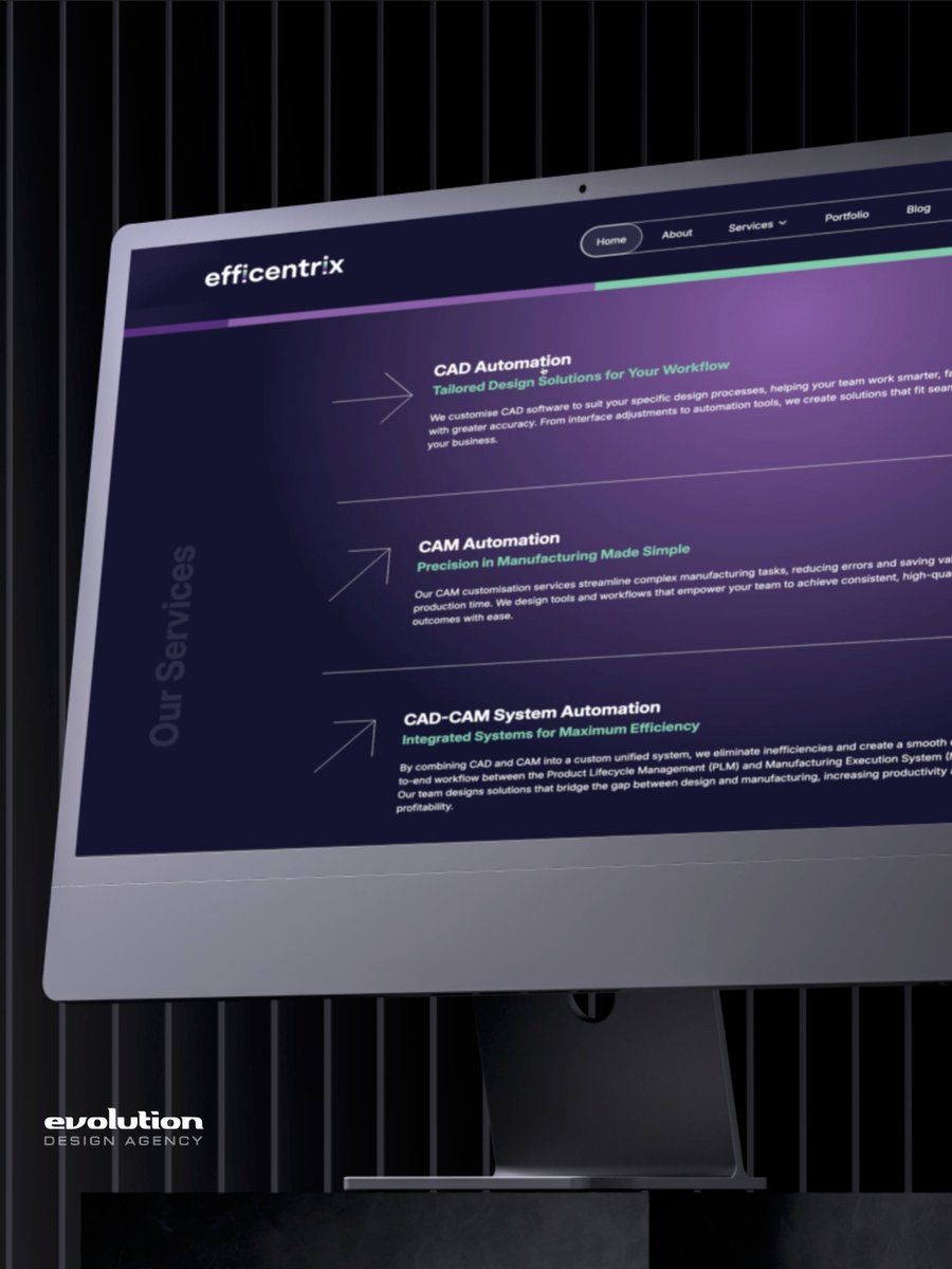 EvoDesignAgency's tweet photo. The centre of efficiency; Efficentrix! We loved working on creating this brand. We brought Efficentrix to life, starting with the name itself, the branding, designed and developed the website, and supported the launch with social media content. 💜 https://t.co/I160N9ZxRJ https://t.co/eYp4FX6vha
