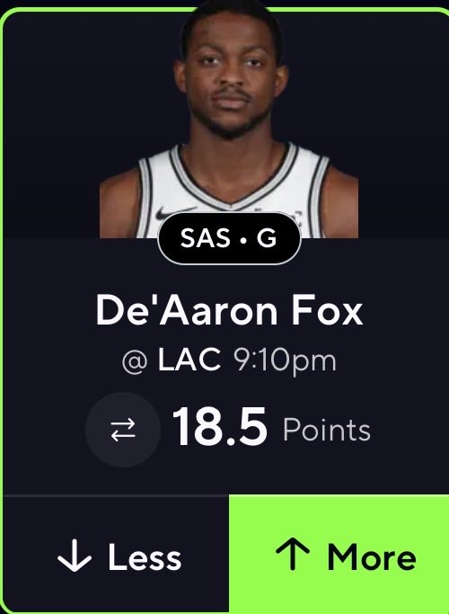 ChromzPicks's tweet photo. 📊 VALUE FOUND📊

🏀 NBA🏀

- 🇺🇸De’Aaron Fox Over 18.5 Points

- Over in 8/10 vs Clippers🏟️
- Clippers allowing 24.3 PPG to guards 🕺 
- Game spread -9.5 Spurs → more minutes 🪭
- Over in 13/15 in similar spreads➕

📉Recent guards vs LAC:
20 • 28 • 23 • 22 • 17 • 28 • 18 • 38

📈 Projection: 22.5 Points

🎯 PLAY: Fox Over 18.5

❤️ 10 likes = another play

#Prizepicks #NBA #SportsBetting #WBC #Sports