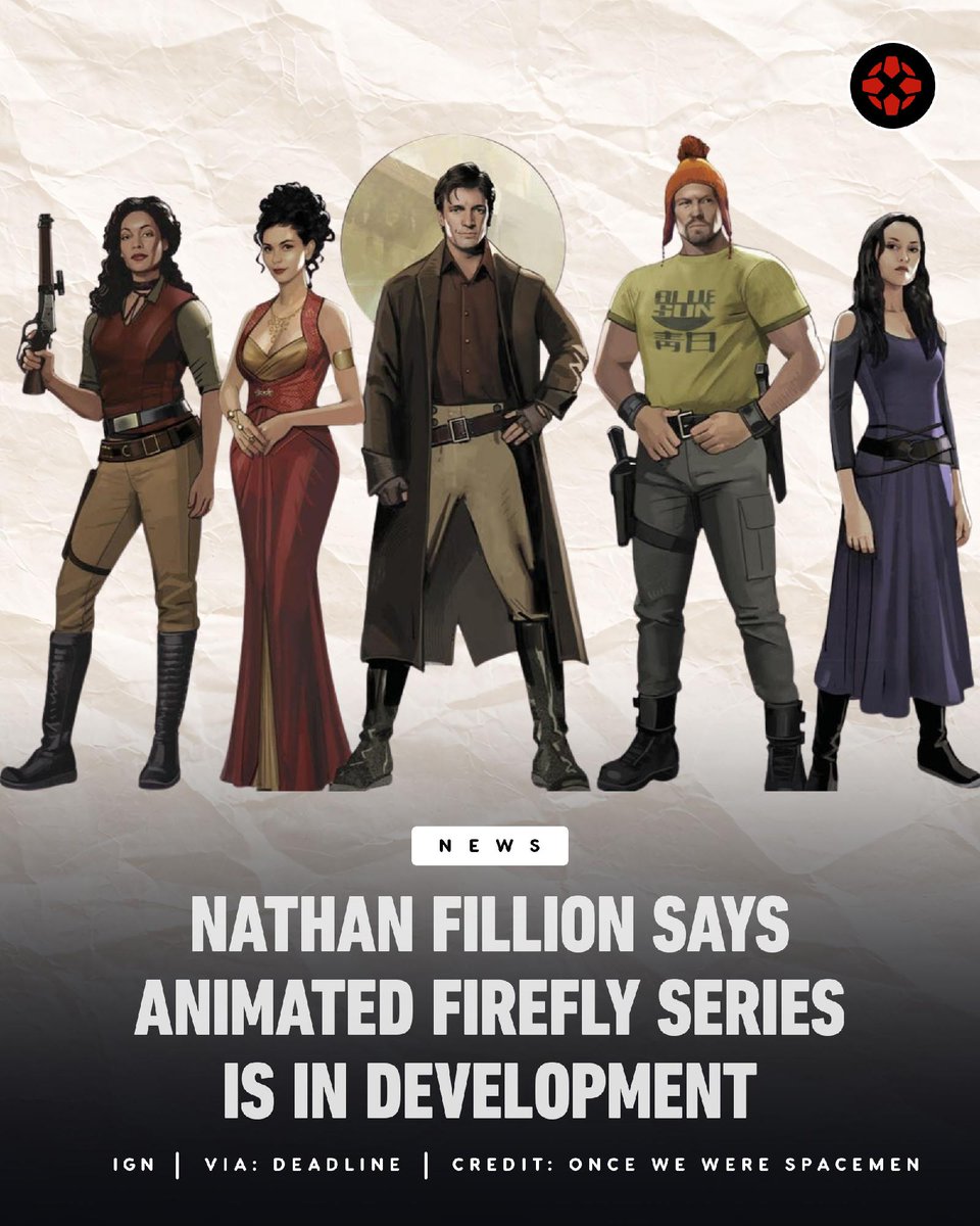 IGN's tweet photo. Nathan Fillion’s big Firefly tease has been revealed as a new animated series set between the original live-action TV show and the Serenity movie — but there's a catch. https://t.co/K5ZKgQdYDT https://t.co/wiEJQTCVSN