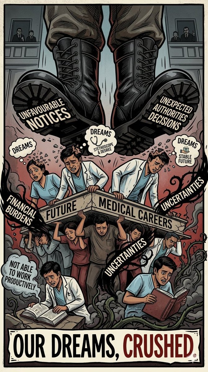DhanvijSamyak's tweet photo. #WithdrawNMCNotice 
#JusticeForFMG 
@MoHFW_INDIA 
@NMC_BHARAT 
@raghav_chadha  
@JPNadda 
@official_afa_ https://t.co/Uwwi9mfl0d