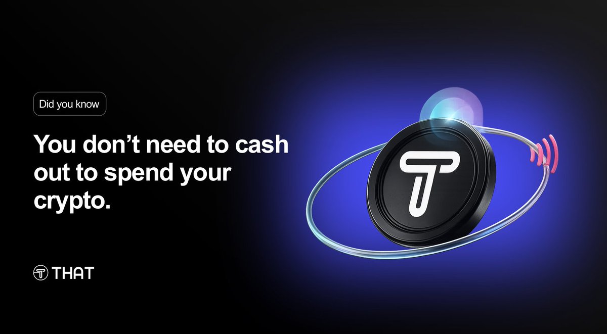 Yes, you heard that right… 😎

With THAT, payments move directly from your wallet to the merchant’s wallet, making crypto spending simpler for users and opening up another payment option for businesses.

You don’t need to cash out first — you just need a way to spend it. THAT