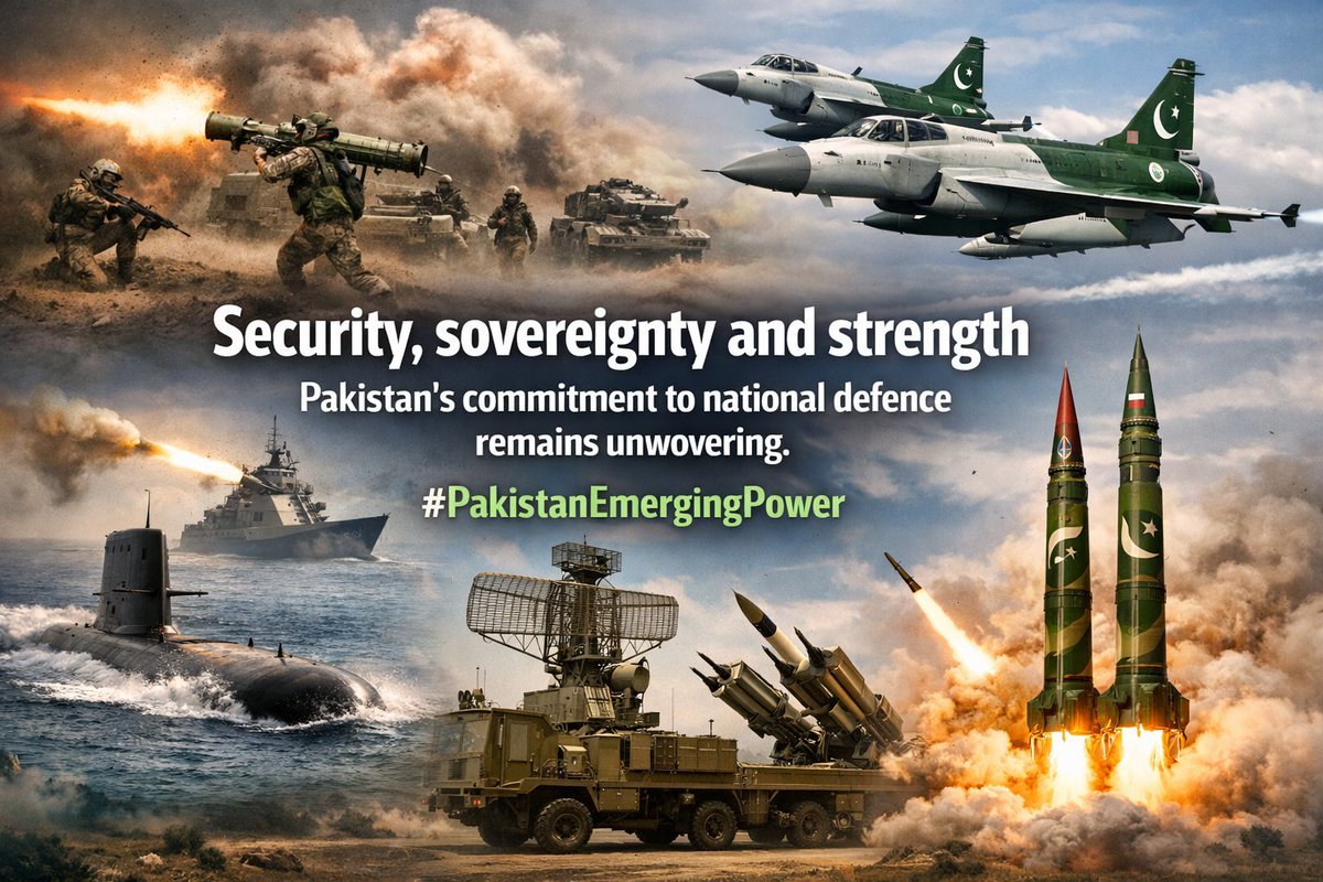 #PakistanEmergingPower
Pakistan’s story is one of resilience and perseverance. With strong defence capabilities and national unity, the country continues to safeguard its sovereignty and move forward with confidence. 🇵🇰