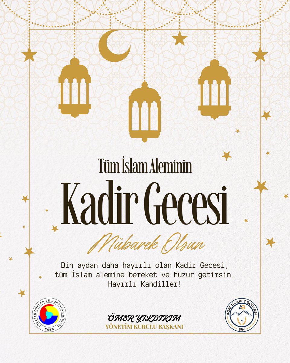 Kadir Gecesi’nin ülkemize, milletimize ve tüm İslam âlemine sağlık, huzur ve bereket getirmesini temenni ediyor; yapılan duaların kabul olmasını diliyoruz.
Kadir Gecemiz mübarek olsun.
