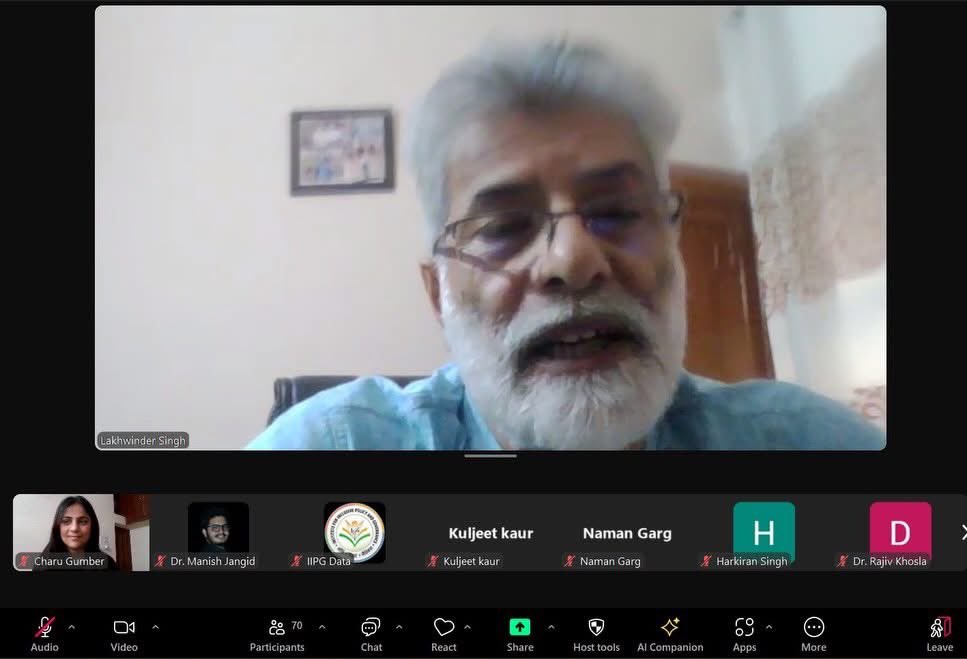 IIPG_RMP's tweet photo. IIPG hosted an online dialogue on Punjab Budget 2026–27 with experts discussing economic growth, fiscal priorities &amp; social development.  

Thanks to Prof. Lakhwinder Singh, Dr. Kulwinder Singh, Mr. Rishab Monga &amp; Sh. Harkiran Singh for their insights. #PunjabBudget2026 https://t.co/eP12zCs0vN