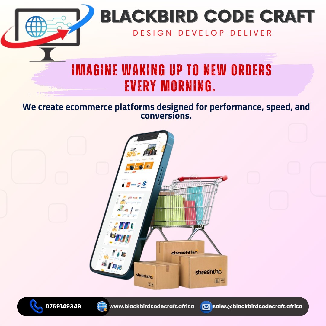 codecraft001's tweet photo. Blackbird Code Craft, we build fast, secure, and high-converting eCommerce websites that help your business sell 24/7.
📈 More sales. More growth.
0769 149 349
https://t.co/hsfbgWdmjc
#Ecommerce #OnlineStore #WebDevelopment
Patrick Njiru Bibi Gustavo Peter Mugambi Tuju Kibaki https://t.co/wKEyzGpi64