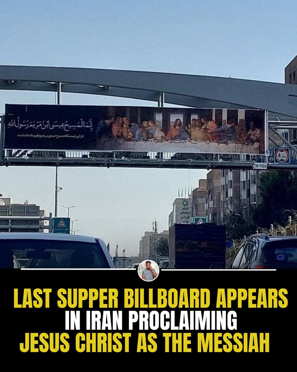 A recent viral image online features a billboard in Iran depicting the Last Supper scene and proclaiming Jesus as the Messiah, displayed openly on a public street. 

In a country where converting from Islam to Christianity carries severe legal risks, this image has captured