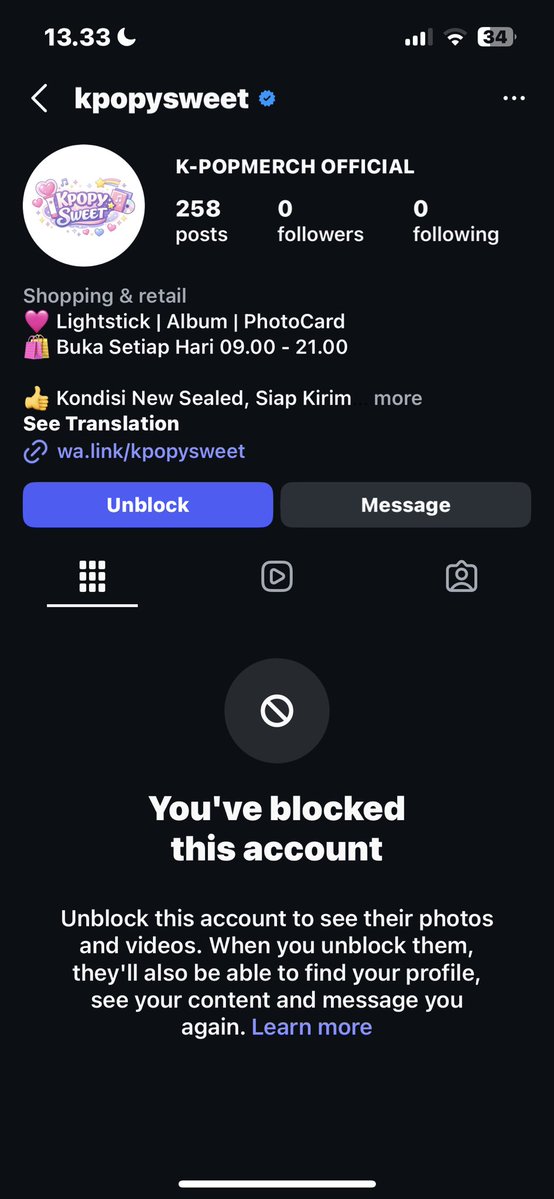 14keeon's tweet image. ⚠️SCAM/PENIPU⚠️
hati-hati ya guys yg mau beli merch kpop, kalau bisa ke official storenya aja karena adekku ditipu 1.080k, nama account ignya @ / kpopysweet

minta tolong di report juga yaa guys accnya, supaya ga banyak korban dan bikin dia makin kaya😔😔

#kpopmerch #scammer