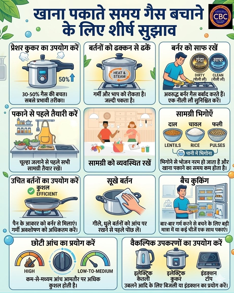 CBCAmravati's tweet image. स्वयंपाक करताना गॅसची बचत करा आणि आपले स्वयंपाकघर अधिक कार्यक्षम बनवा! 🔥🍲

स्वयंपाकघरातील छोट्या सवयींमुळे मोठी बचत होऊ शकते! ♻️

#EnergySaving #SaveGas #SmartCooking #KitchenTips #SustainableLiving #EnergyEfficiency #EcoFriendlyLiving