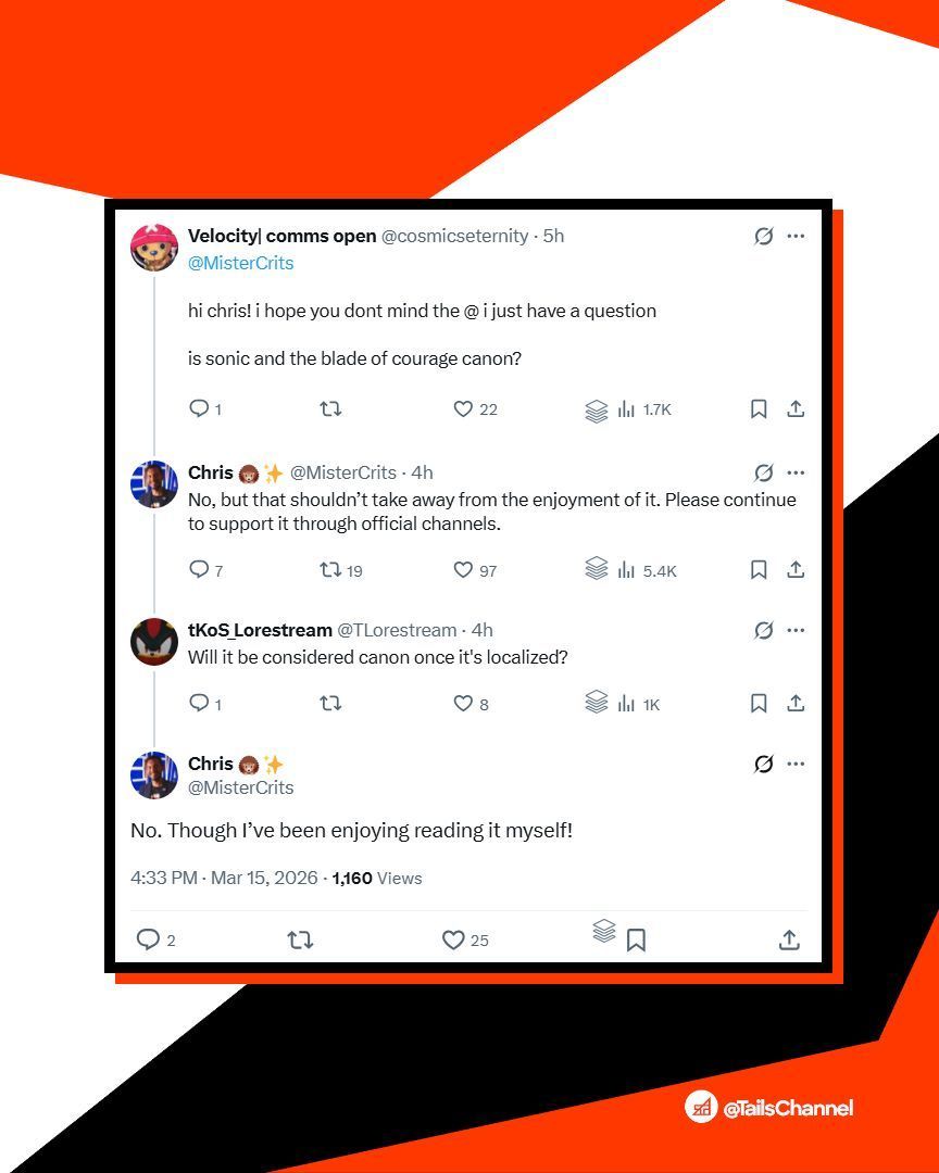 Sonic News and Updates · Tails’ Channel tweet media