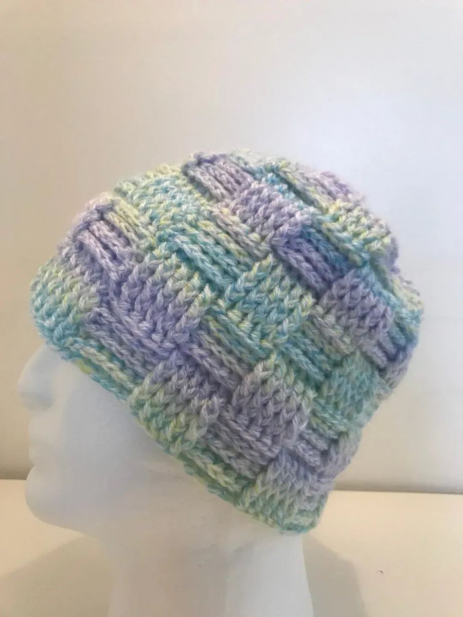 anthonybrighton's tweet image. Lilac \ Aqua Basketweave Beanie - 21" Circumference - anthonybrighton.etsy.com/uk/listing/752…  - #beanie #hat #crochet #handmade #etsy #etsyretwt #ATEtsyRT #Basketweave #anthonybrighton