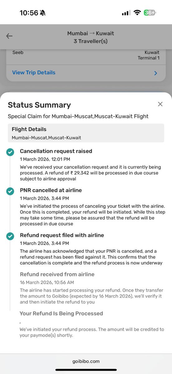 MDFARAH2020's tweet photo. @jagograhakjago 
I am filing a consumer complaint regarding refund delay for my cancelled flight. The ticket was booked through Goibibo and the airline was Oman Air. The flight was cancelled on 1 March and more than 17 days have passed without refund initiation. Kindly intervene https://t.co/bSPvHMwHHB