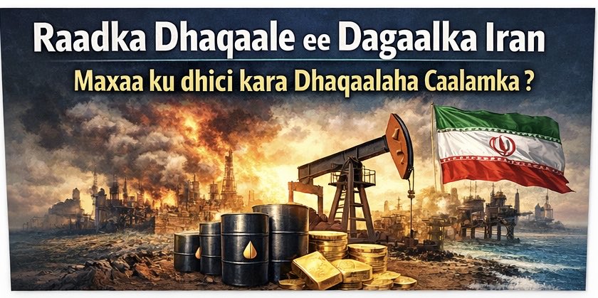 AhSheikh360's tweet photo. Dagaalka u dhexeya Iran iyo Israel ayaa noqday mid saameyn ballaaran ku yeeshay caalamka, maadaama gobolkan laga soo saaro inta badan shidaalka dunida, sidoo kalena leeyahay marin-biyoodyo aad muhiim ugu ah isu socodka ganacsiga isaga kala goosha qaaradaha. https://t.co/TaPgsla7Q4