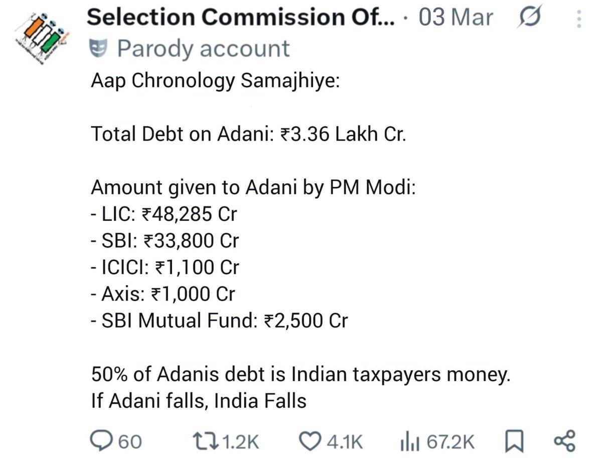 Selection Commission Of India (Commentary) tweet media