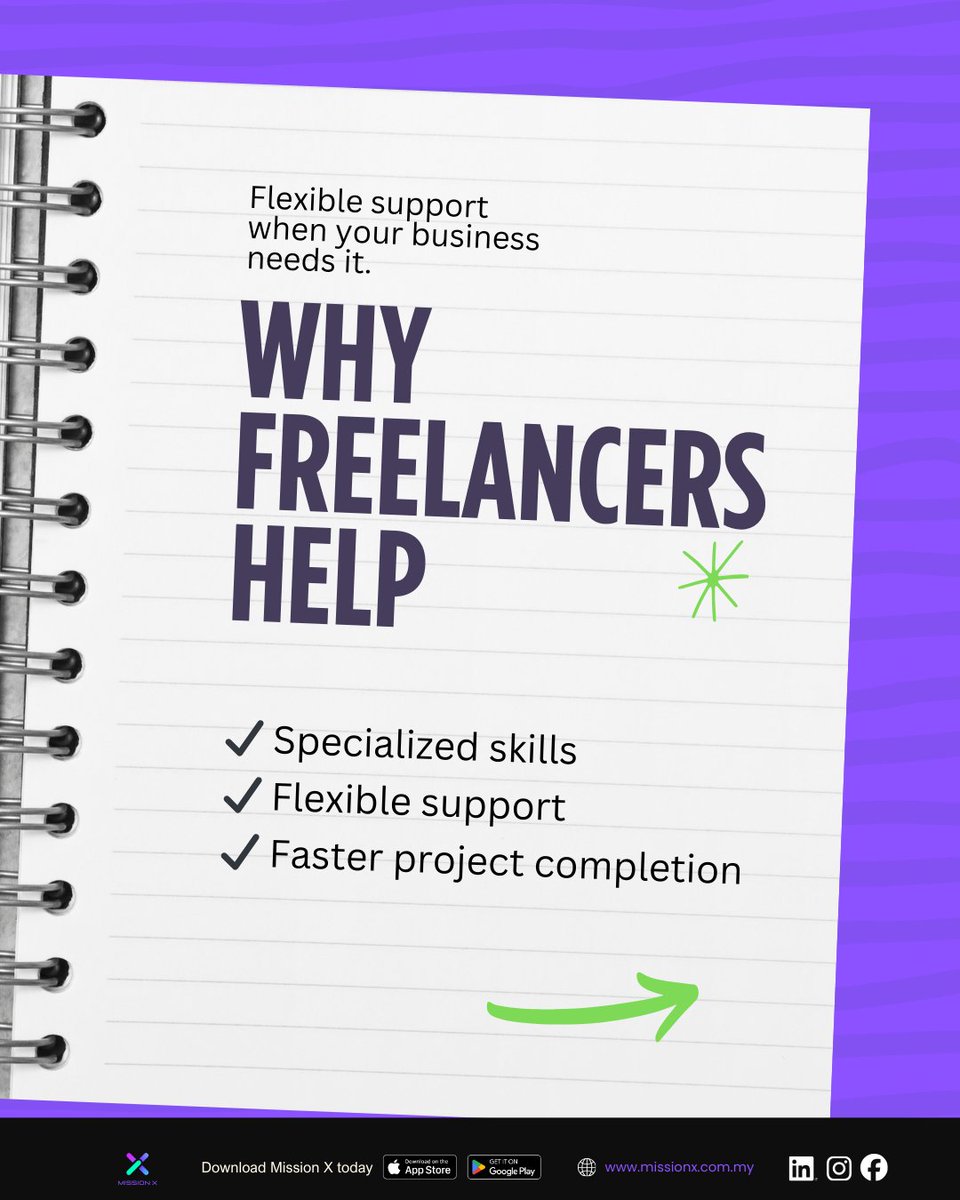 MissionXMy's tweet photo. SMEs don’t always need more employees.

Sometimes they just need the right freelancer.

Design
Marketing
Content
Video

Find talents on Mission X. https://t.co/PjO1Od1vvr