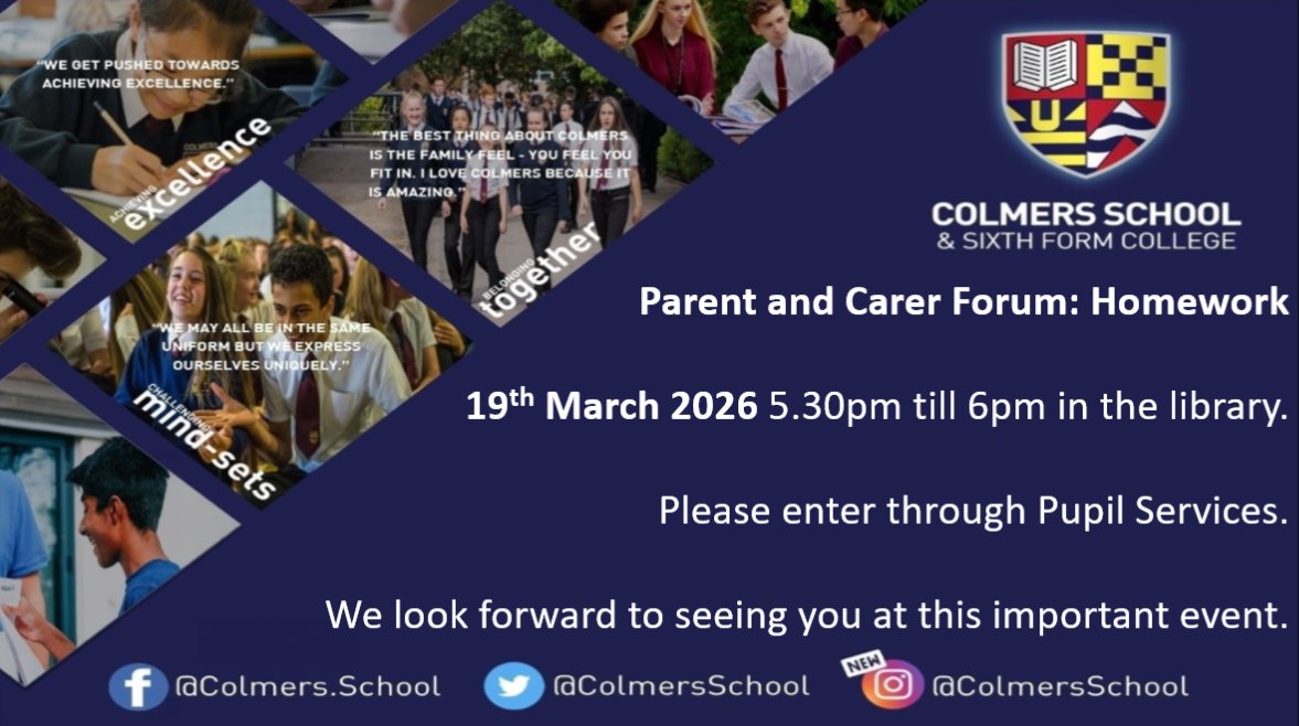 Colmers School and Sixth Form College tweet media
