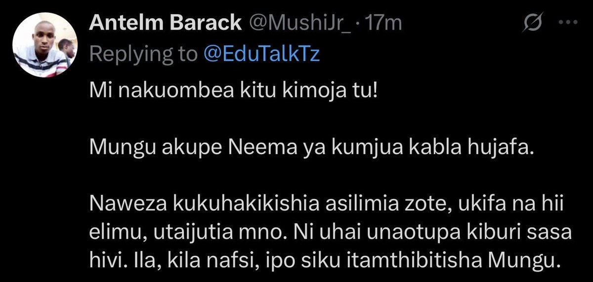 (---) Onesmo Mushi tweet media