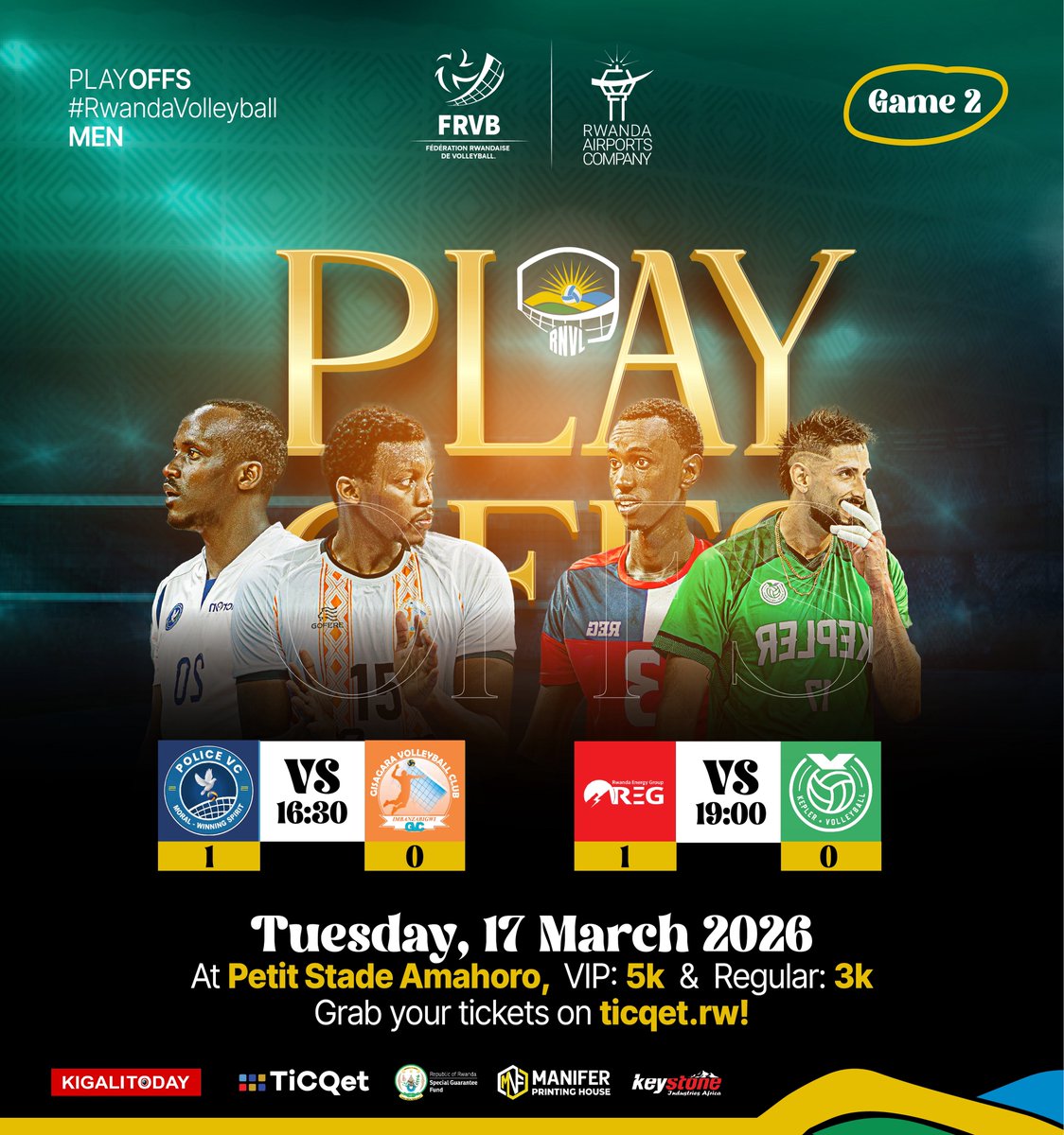 Rw_Volleyball's tweet photo. That’s why it’s called the Playoffs. It’s a rally, but every rally has an end. Here, it’s a Best Of Five series and one game is already gone.
Game Two is here, Grab your tickets early and see you at Petit Stade on this Tuesday.
#RNVLPlayoffs
#RNVL 2025-2026
#RwandaVolleyball https://t.co/mHvK1Acshz