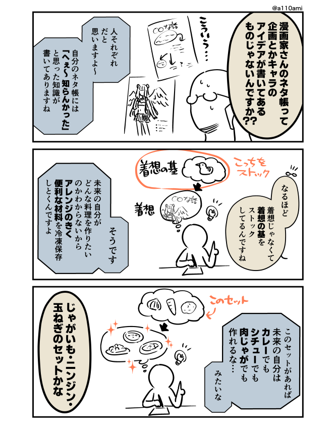 新連載を考える漫画家と編集のオリジナル漫画(のネーム )
ネタ帳編(2/3) 