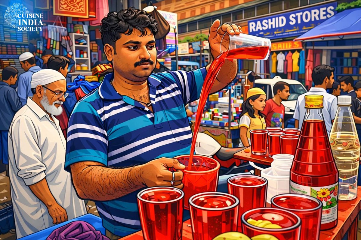 cuisineindia_'s tweet photo. A familiar Ramzaan sight, Rooh Afza being poured into chilled glasses, ready for that first refreshing sip after a long fast.
#CuisinesOfIndia #WondersOfIndianFood #Ramzaan https://t.co/2nvDJWfnf8