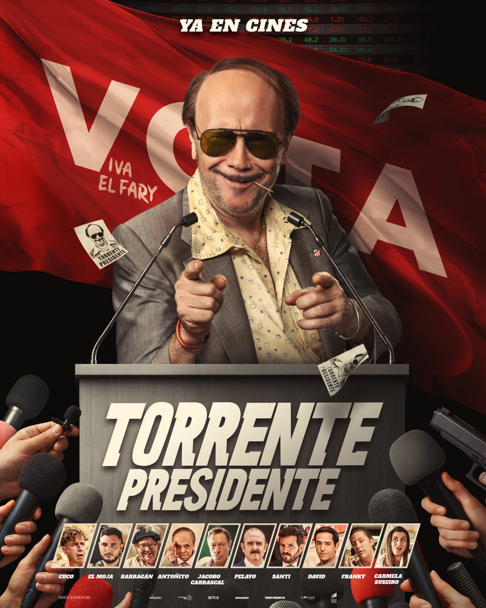 ¡Nuevo material electoral! 🗳️
Bueno, en realidad es el póster de nuestro señor presidente...
No te pierdas #TorrentePresidente, solo en cines. 
Consigue ya tus entradas aquí: f.mtr.cool/dfkbtdmouc