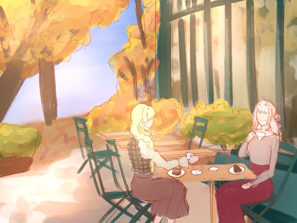 秋っぽいロイスキャ絵描きた〜い！と思ってラフだけ描いたやつ発掘した
気づいたら春になっててビビる