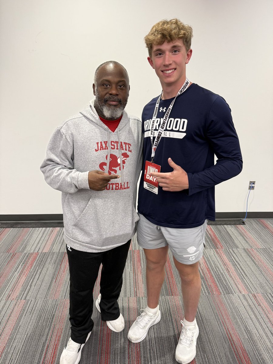 HarrisonHeb49's tweet photo. Had a great visit at Jacksonville State this weekend for Junior Day! Thank you @maxwellthurmond and @JAJones1218 for inviting me out. https://t.co/TpjX9sLxT0