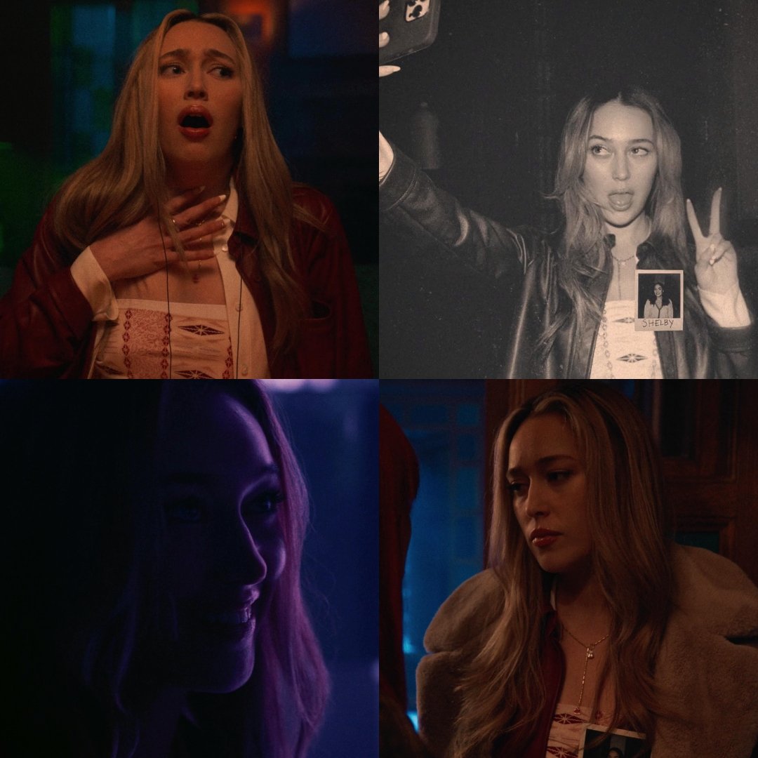 debnamcareybr's tweet image. Alycia Debnam-Carey como Nikki Vee no filme It's What's Inside (2024)