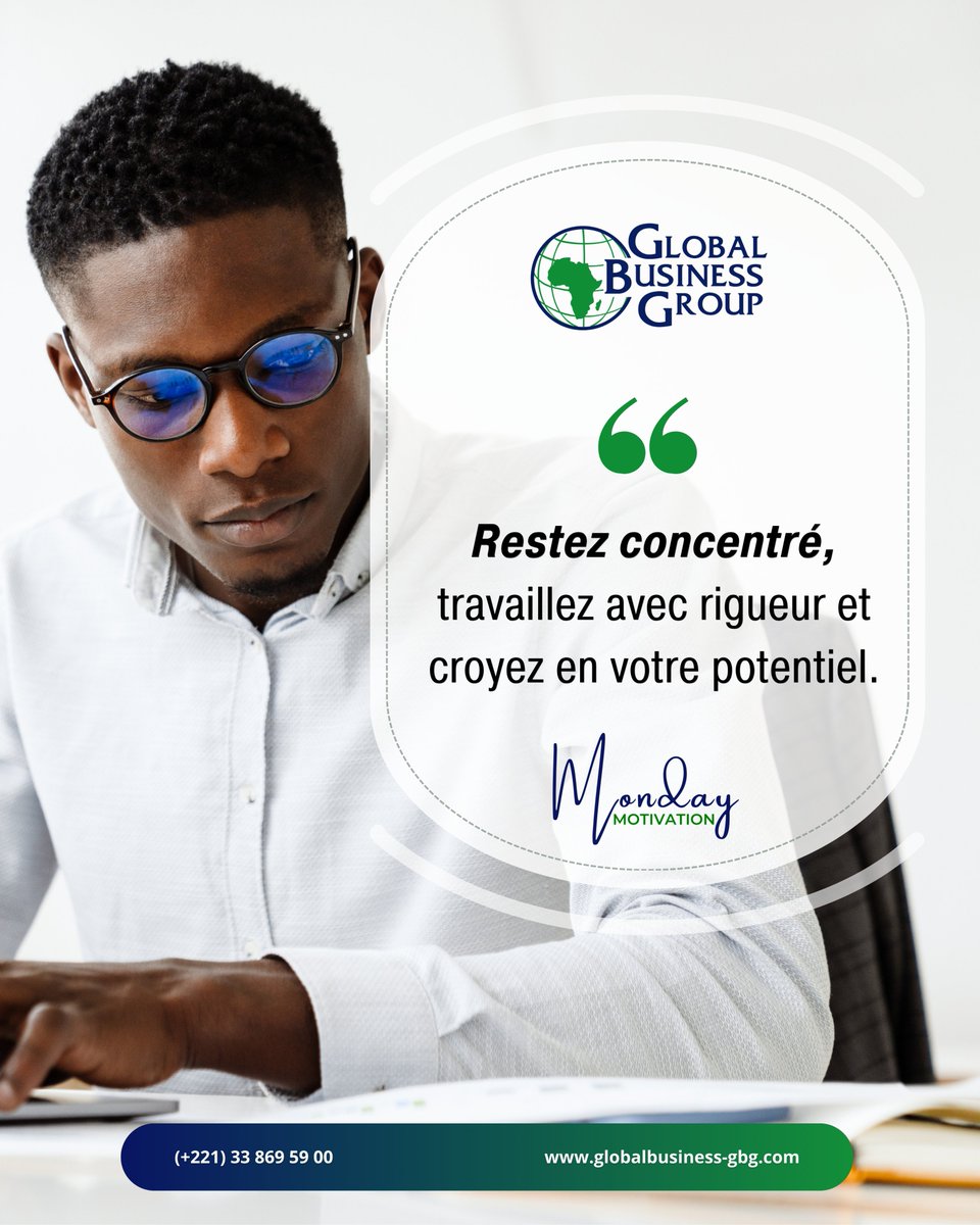 Global_GBG's tweet photo. 💼#MondayMotivation

Chaque nouvelle semaine est une nouvelle opportunité de progresser, d’apprendre et de se rapprocher de ses objectifs.

🚀 Restez concentré, travaillez avec rigueur et croyez en votre potentiel.

Bonne semaine à tous !

 #Motivation #Objectifs #Réussite https://t.co/JoGIrrX5pO