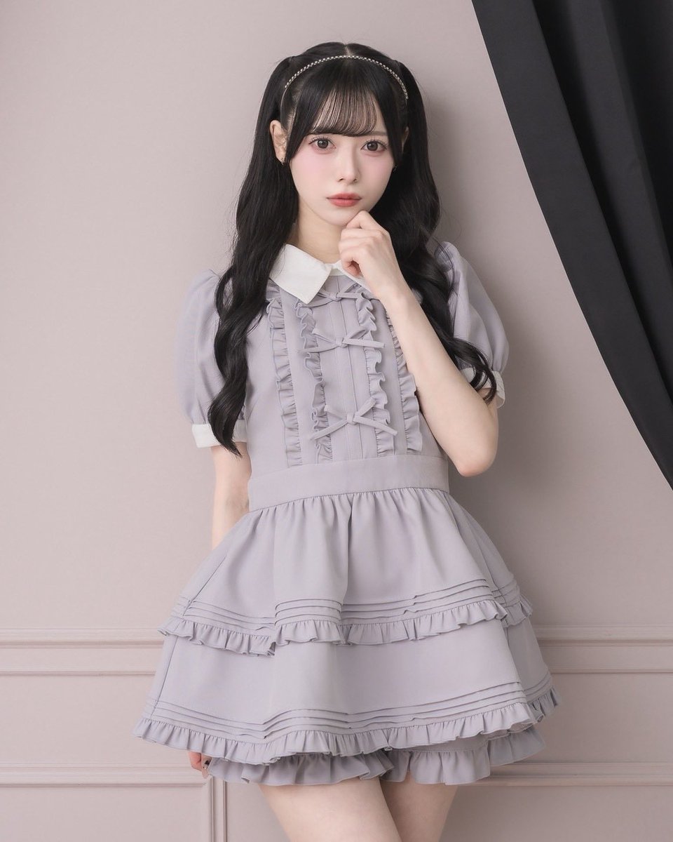 フリルリボンパフスリーブセットアップ pium ピウム pium Spring Collection 🎀／ ♡フリルリボンパフスリーブセットアップ