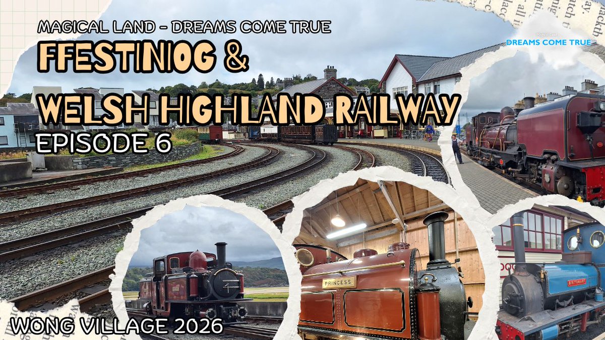 WongVillage's tweet photo. All new series: Magical Land - Dreams Come True
Sixth episode featuring Ffestiniog &amp; Welsh Highland Railway is out now!

It is home to many beautiful sceneries in North Wales and some IRL basis for NG engines too. Come for a journey with a bonus visit to Boston Lodge works! https://t.co/wTt1gKaRs3