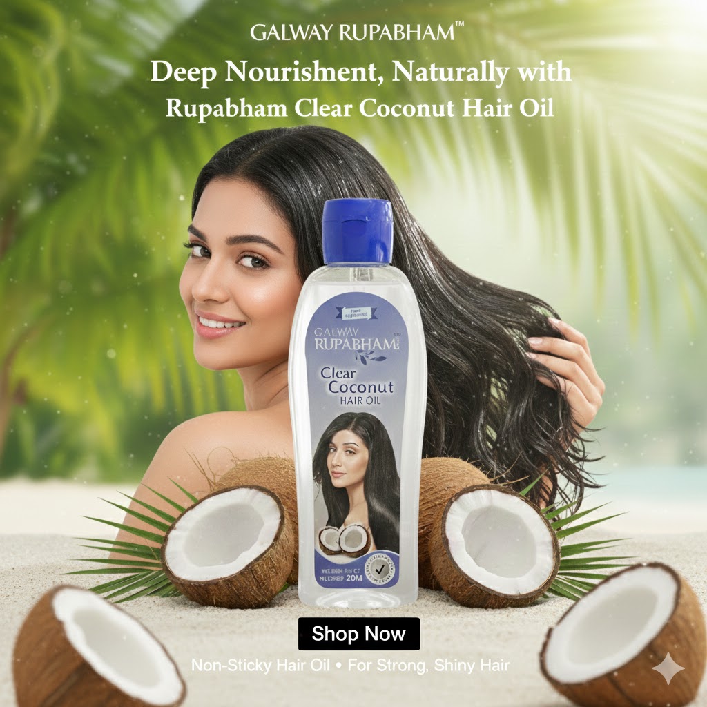 galway2003's tweet image. बालों की खूबसूरती, अब प्रकृति के साथ!
Galway Rupabham Coconut Hair Oil की शुद्ध महक और गहरा पोषण आपको देगा वही पुरानी दादी-नानी के नुस्खों वाला विश्वास।
#HairGoals #GalwayRupabham #NaturalHairCare #ShinyHair #GlowUp #DesiHairCare #PureCoconutOil #BeautyCare #बालोंकीदेखभाल