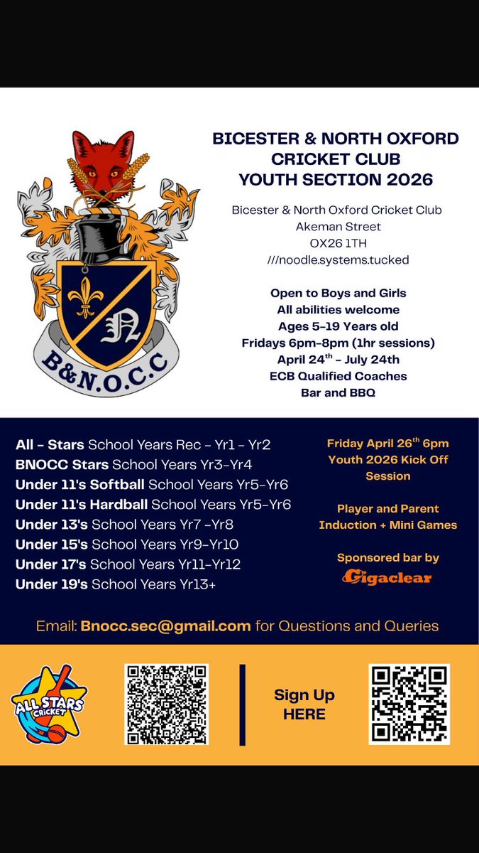 Bicester and North Oxford CC tweet media