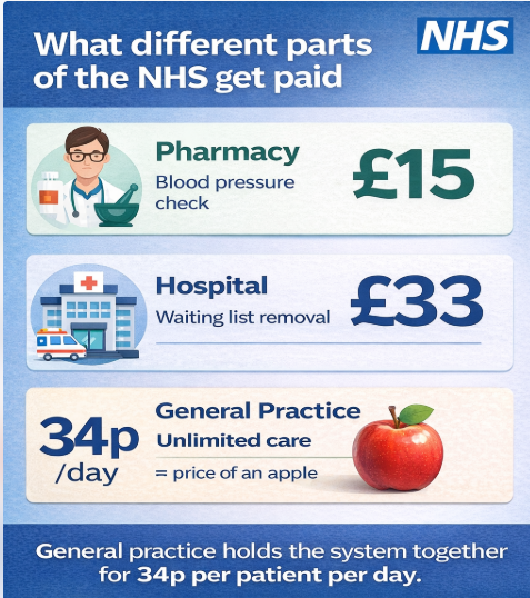 Parody RCGP tweet media