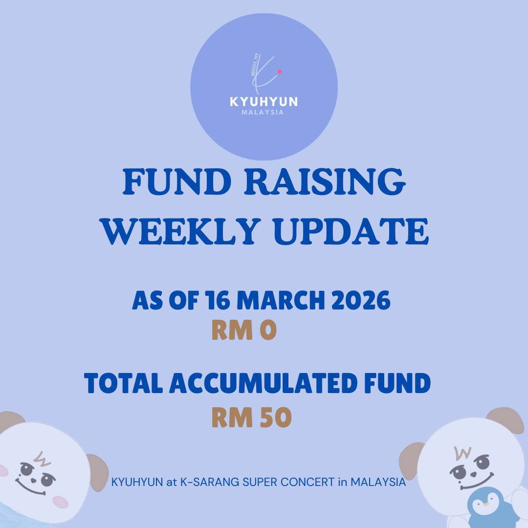Kyuhyun’s K-Sarang Super Concert in Malaysia 💫

Fund Raising update: 

Thank you. 

Form and details:

forms.gle/3iB9YoYJKQ5LHB…