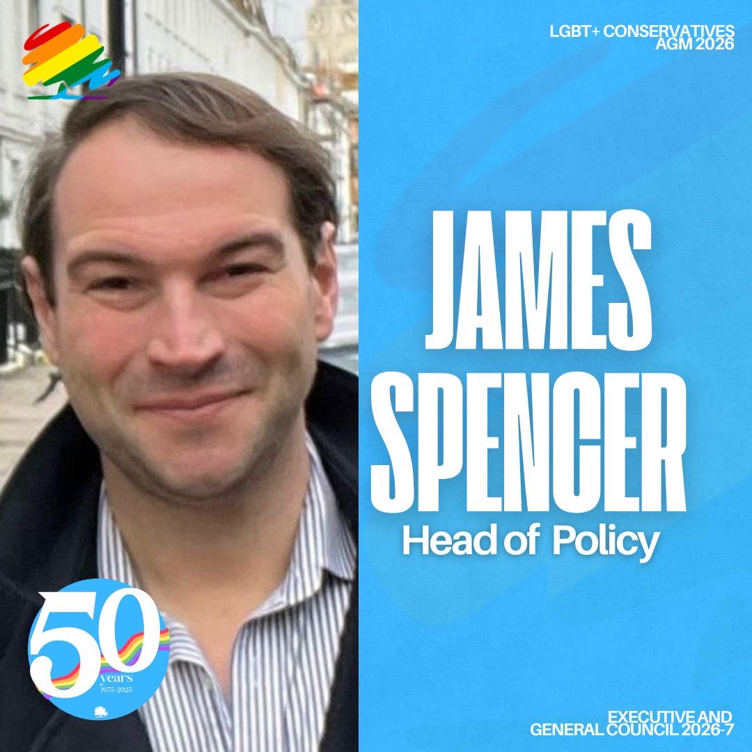 We’re delighted to announce that James Spencer has been appointed Head of Policy for the LGBT+ Conservatives.